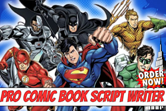 write script for your comic book, anime, novel, webtoon or manga