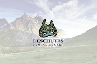 design a modern creative outdoor mountain logo