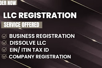 llc registration, obtain ein, dissolve US llc, close ein, boi report, itin
