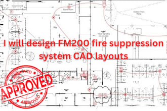 design fm200 fire suppression system cad layouts