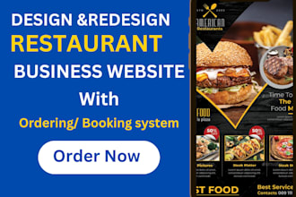 modern restaurant website with online ordering and menu design using wordpress