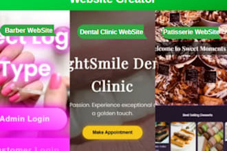 design a beautiful and mobile friendly website for barbers dentists cafe or all