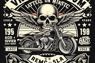 design high quality custom mc biker logo for your business