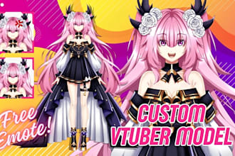 do and rig vtuber model live2d model live 2d vuber model 3d vtuber commission