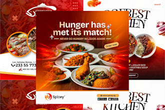 design restaurant poster, food banner, flyers, and brochure