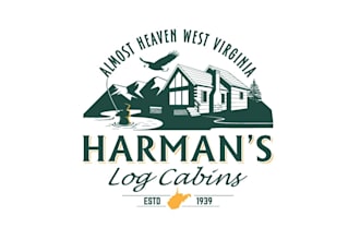 do a vintage fishing, hunting, mountain, and climbing logo