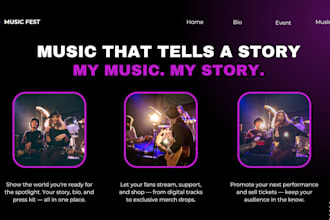 build music website bandzoogle website merch store epk bandzoogle store