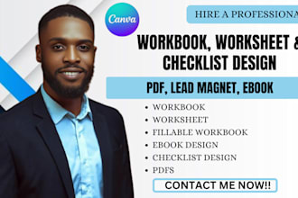 design pdf workbook, worksheet, ebook design, fillable workbook, checklist