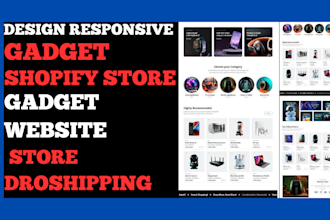 build a stunning shopify webiste gadget electronics shopify store dropshipping