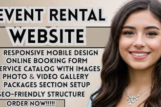 event rental website wedding rental website equipment rental website