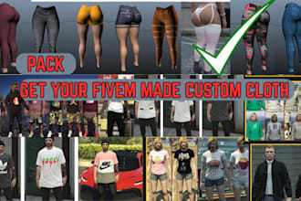 give fivem custom cloth pack, fivem cloth , custom cloth  already made cloth