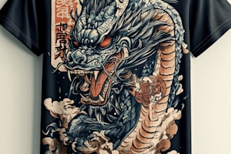 do t shirt design dope japanese illustration