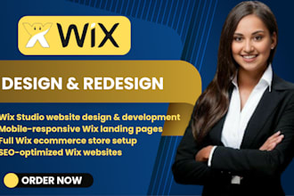 design a professional wix studio website, ecommerce store, landing page