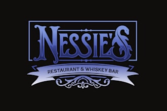 design a creative modern logo for your restaurant or whiskey bar