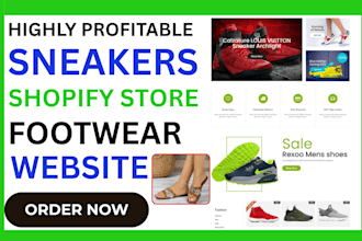 design sneakers footwears shopify store footwear website