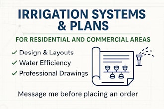 design irrigation systems and plans for residential and commercial areas