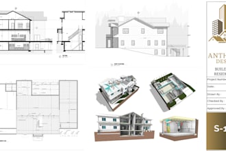 do structural drawing architect of city permit blueprints adu mep framing plan