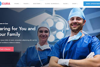 design medical healthcare dental clinic therapy homecare hospital doctor website