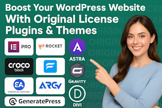 install and activate original license wordpress plugins
