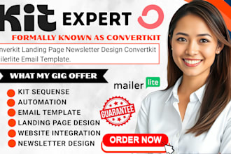 convertkit kit landing page mailerlite newsletter email template automation