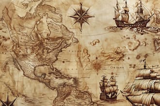 draw a custom world map vintage map vector aerial fantasy landscape map