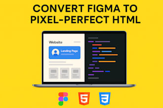 convert figma to responsive HTML CSS website with clean code