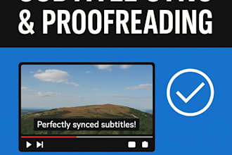 professionally sync and proofread your subtitles or srt file