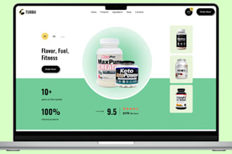 design nutraceutical website peptide website sarms, supplement ecommerce website