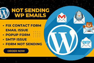 fix contact form issue, wordpress SMTP email issue, gmail SMTP, and popup form