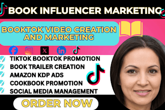 create booktok video influencer ebook marketing  cookbook tiktok book trailer