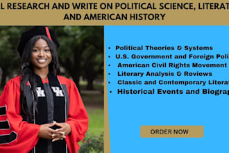 do political science, literature and american history