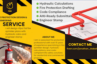 design nfpa 13d fire sprinkler plans with hydraulic calcs and engineer stamp