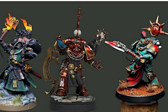 3d print and paint your miniature, warhammer 40k tabletop model aos dnd painting