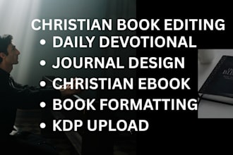 design, format christian daily devotional journal, ebook formatting, book cover