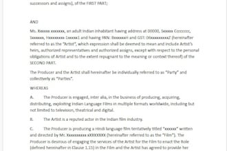 draft contracts suggesting terms suited to client need