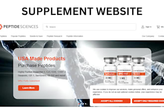 build peptide supplement website nutraceutical supplement store