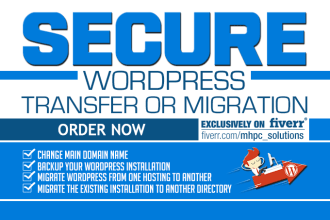 do secure wordpress transfer or migration