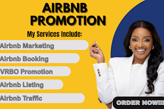 promote airbnb, listing, traffic ,bookings vrbo promotion