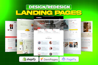 design a high converting shopify landing page with pagefly or gempages