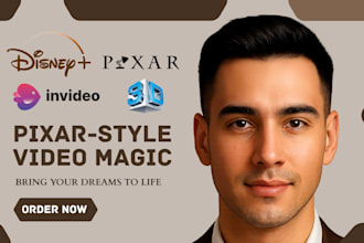 design pixar 3d disney model cartoon character animation invideo ai art style