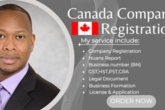 register and incorporate your company in canada business registration, gp, gst