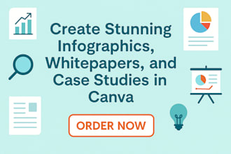 create stunning infographics, whitepapers, case studies in canva