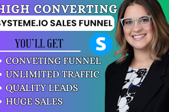 build systeme io sales funnel, landing page in systeme io, systeme io funnel