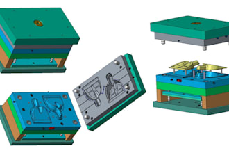create 3d cad mold for plastic injection and metal sheet products and toy
