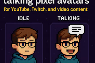 animate talking pixel avatars, pixel sprite sheets for youtube, twitch, facebook