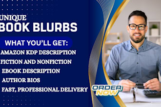 write top kdp book ebook description back cover book blurb tagline author bio