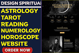 design an astrology website tarot reading horoscope numerology website