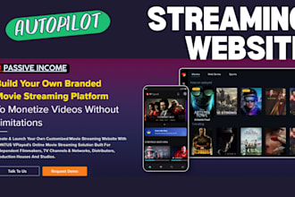 create fully automated video streaming website to earn passive income