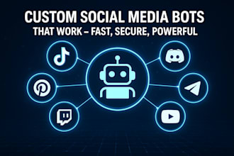 build tiktok, discord, youtube, telegram, and social media automation bot