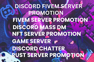 do discord mass dm, rust server promotion, fivem, dayz, roblox, game server